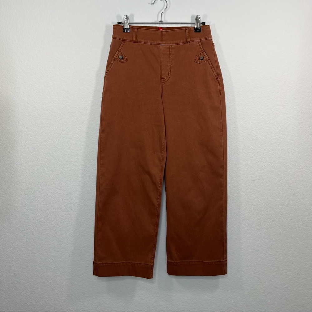 SPANX Twill Cropped Wide Leg Pant size Small Petite - Picture 2 of 9